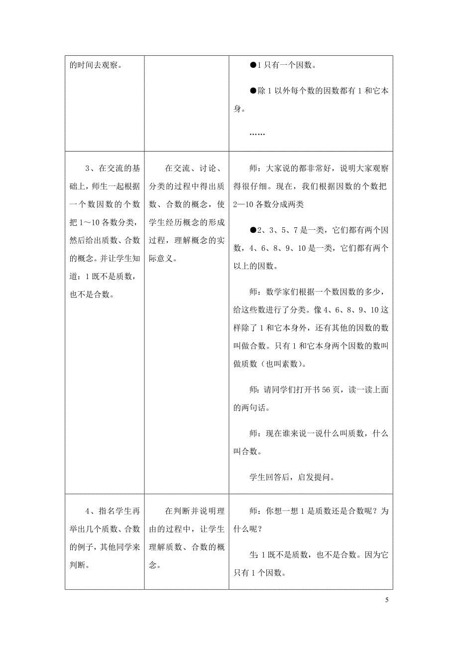 四年级数学上册五倍数和因数5.4.1认识因数质数合数教学设计冀教.doc_第5页