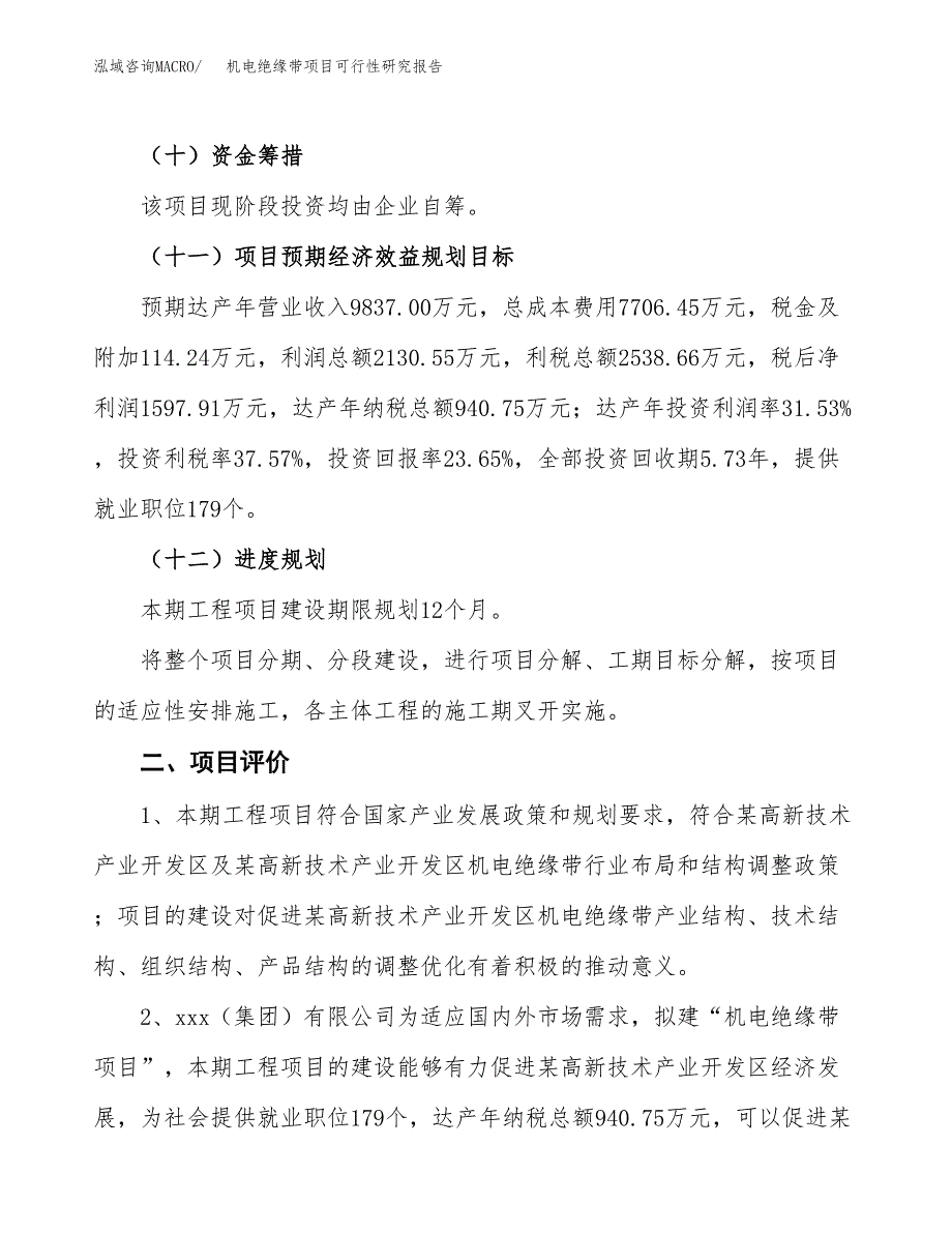 机电绝缘带项目可行性研究报告（参考立项模板）.docx_第3页