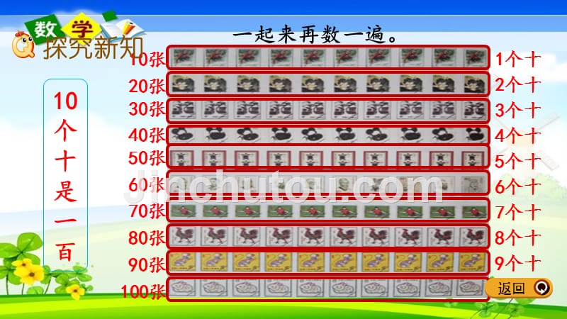 最新冀教版版一年级下册数学《3.3 100以内数的组成》PPT课件_第3页