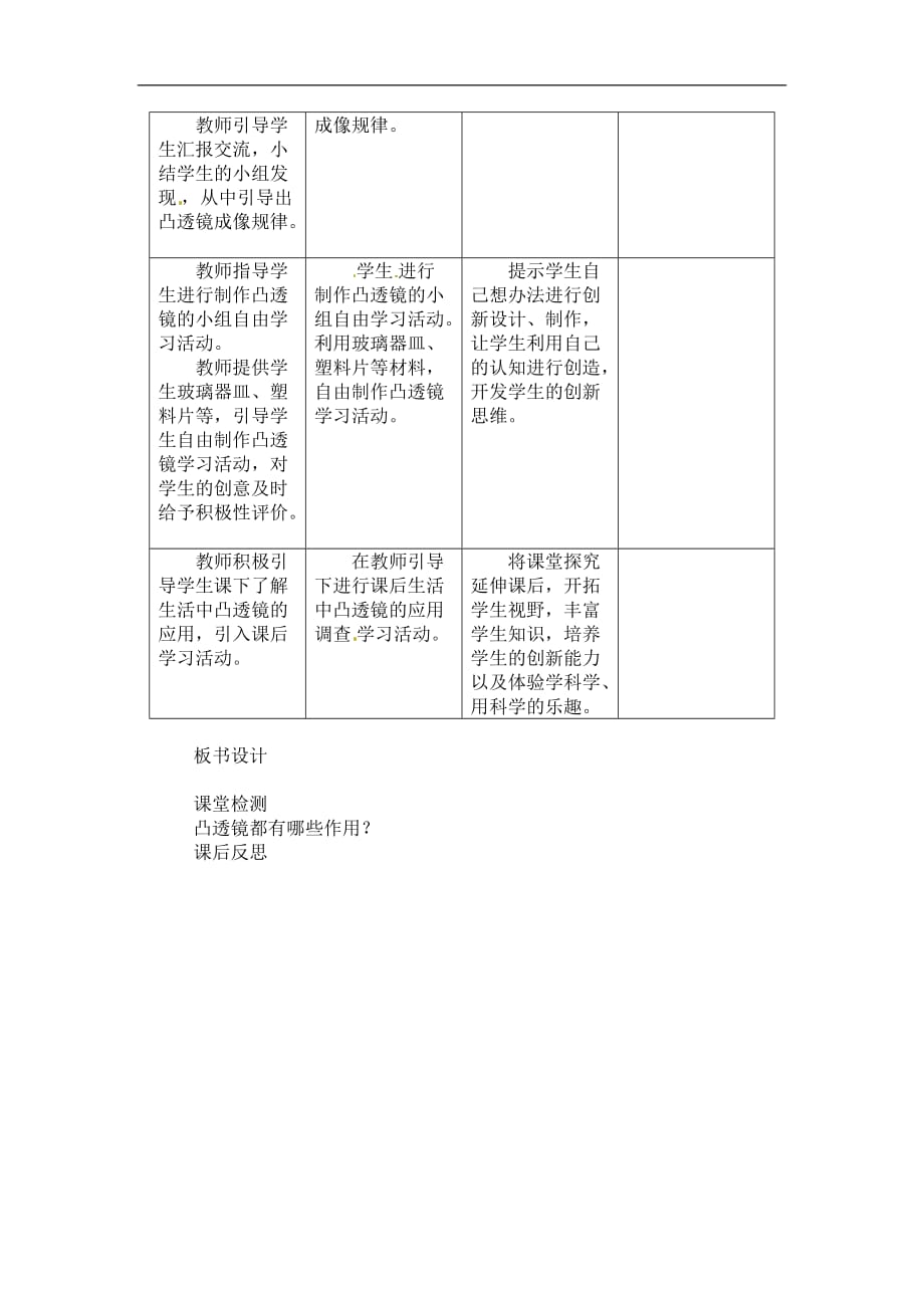 五年级下科学教案凸透镜青岛版六年制三起_第3页