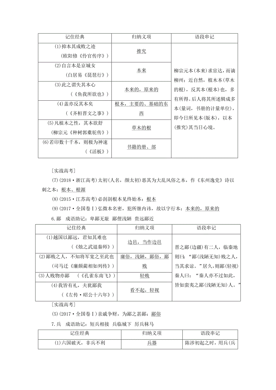 通用版高考语文一轮复习专题一文言文阅读第二步120个文言实词练中积累讲义.doc_第3页