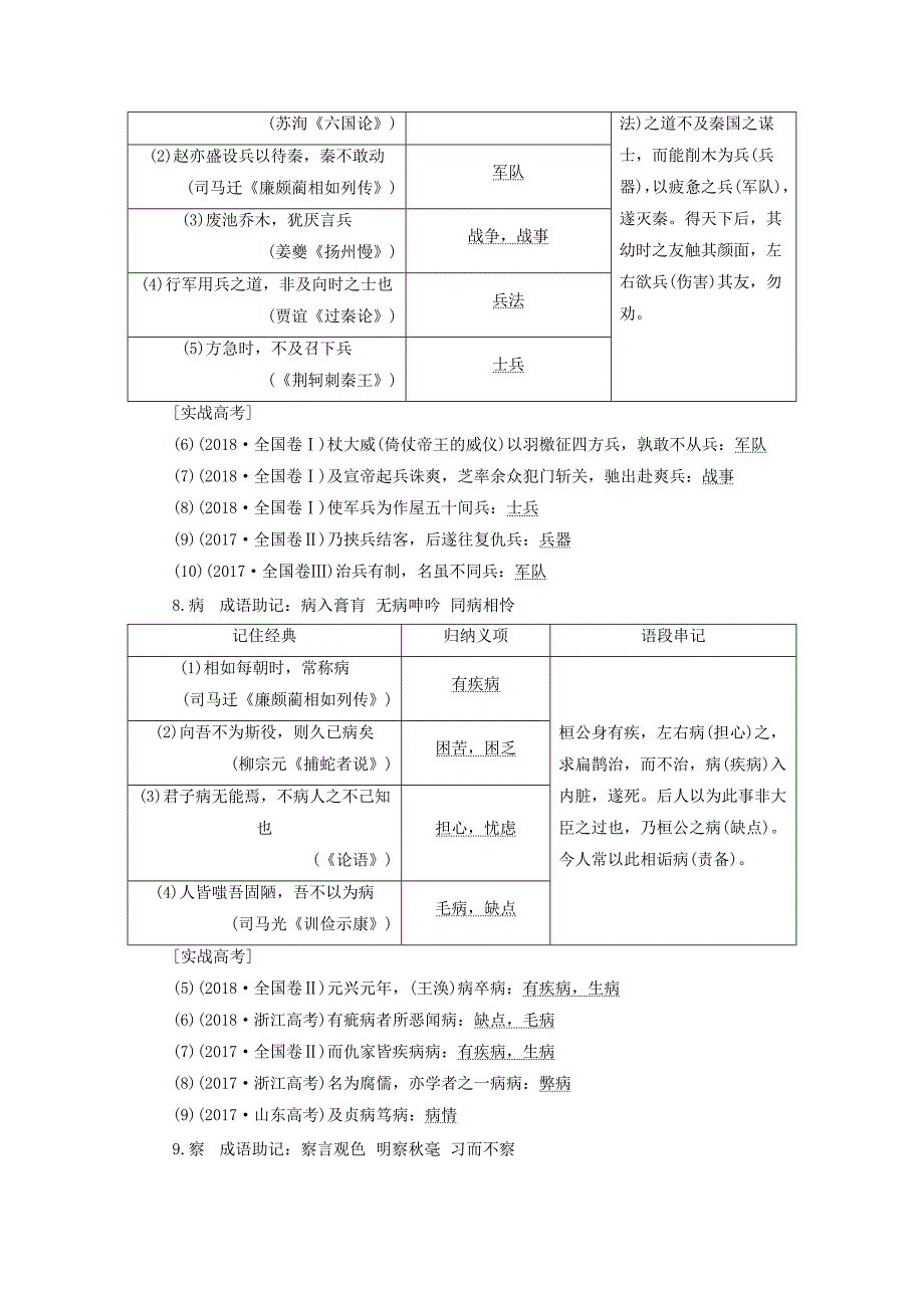 通用版高考语文一轮复习专题一文言文阅读第二步120个文言实词练中积累讲义.doc_第4页