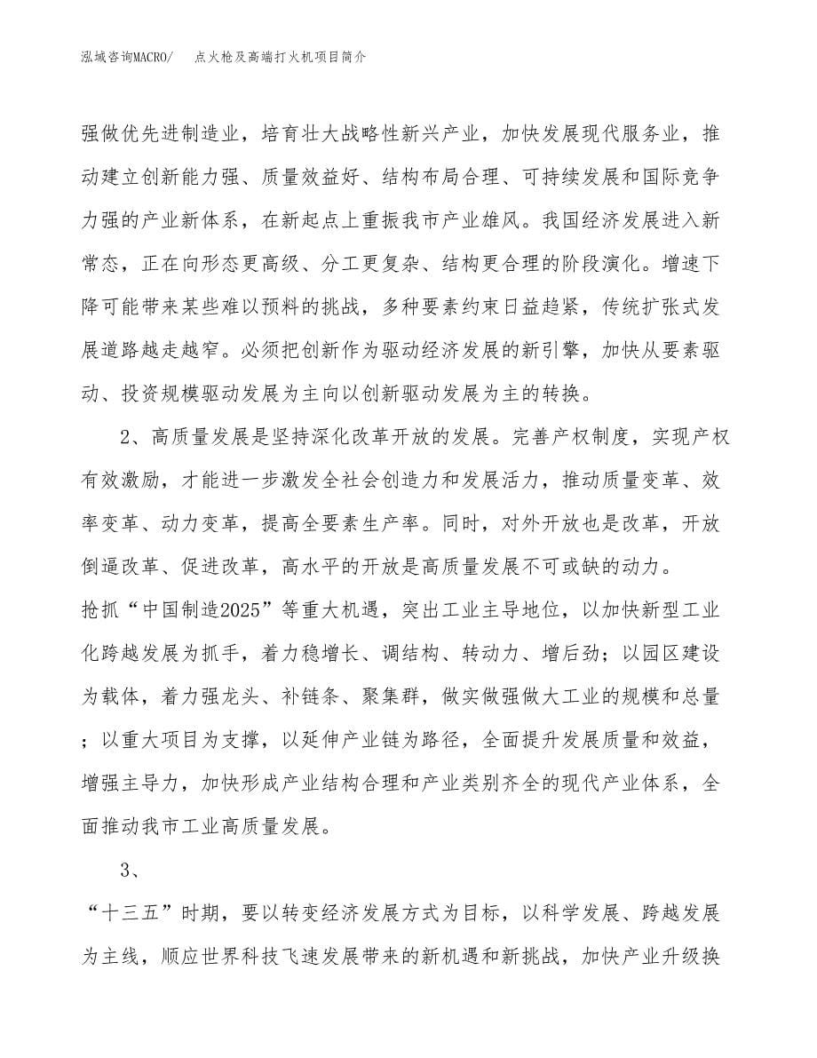 点火枪及高端打火机项目简介(立项备案申请).docx_第5页