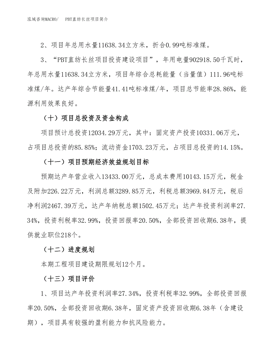 PBT直纺长丝项目简介(立项备案申请).docx_第4页