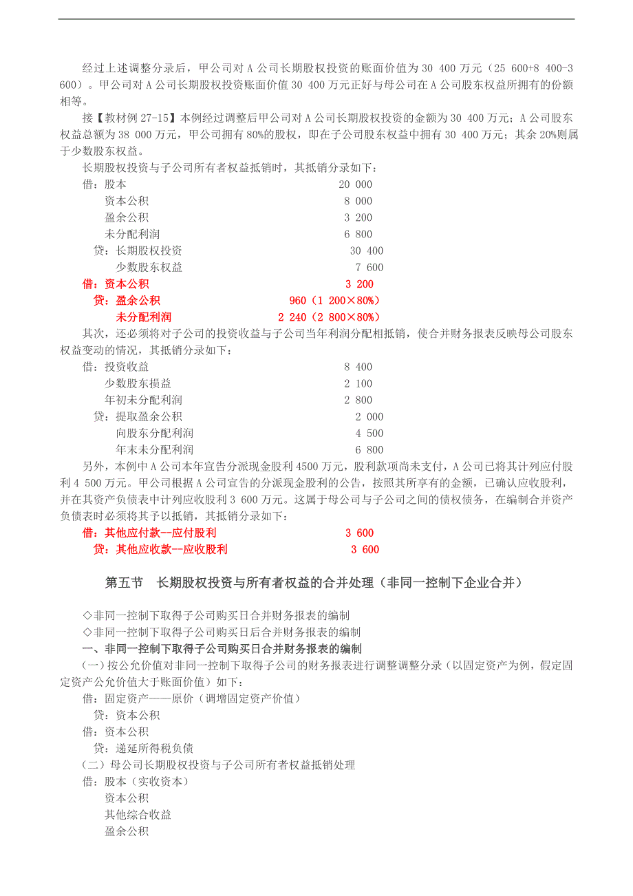 2019会计考试辅导：直接投资及同一控制下取得子公司合并日后合并财务报表的编制_第2页