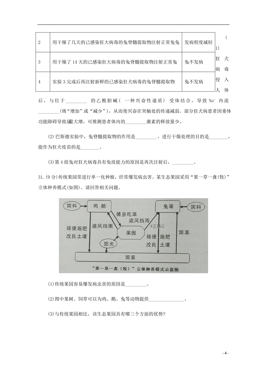 广东署山市高三生物教学质量检测试题一.doc_第4页