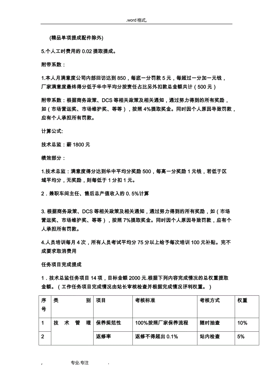 汽车4S店售后薪酬标准_第4页