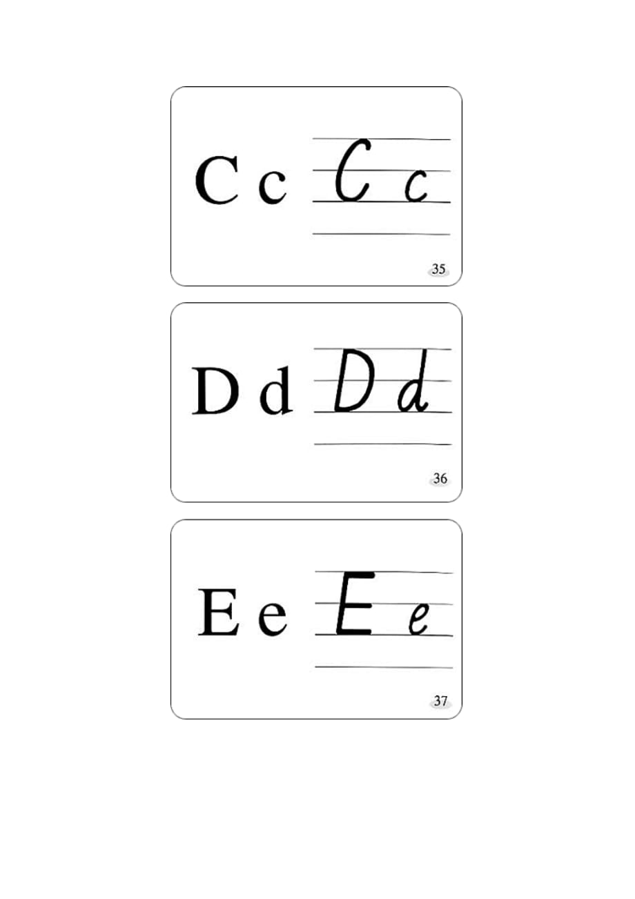 精品资料：小学英语26个字母标准手写体贴图_第2页