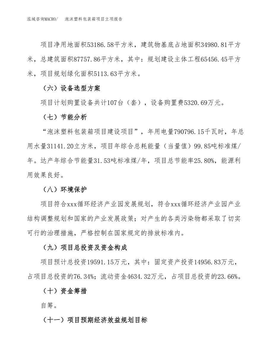 泡沫塑料包装箱项目立项报告.docx_第5页