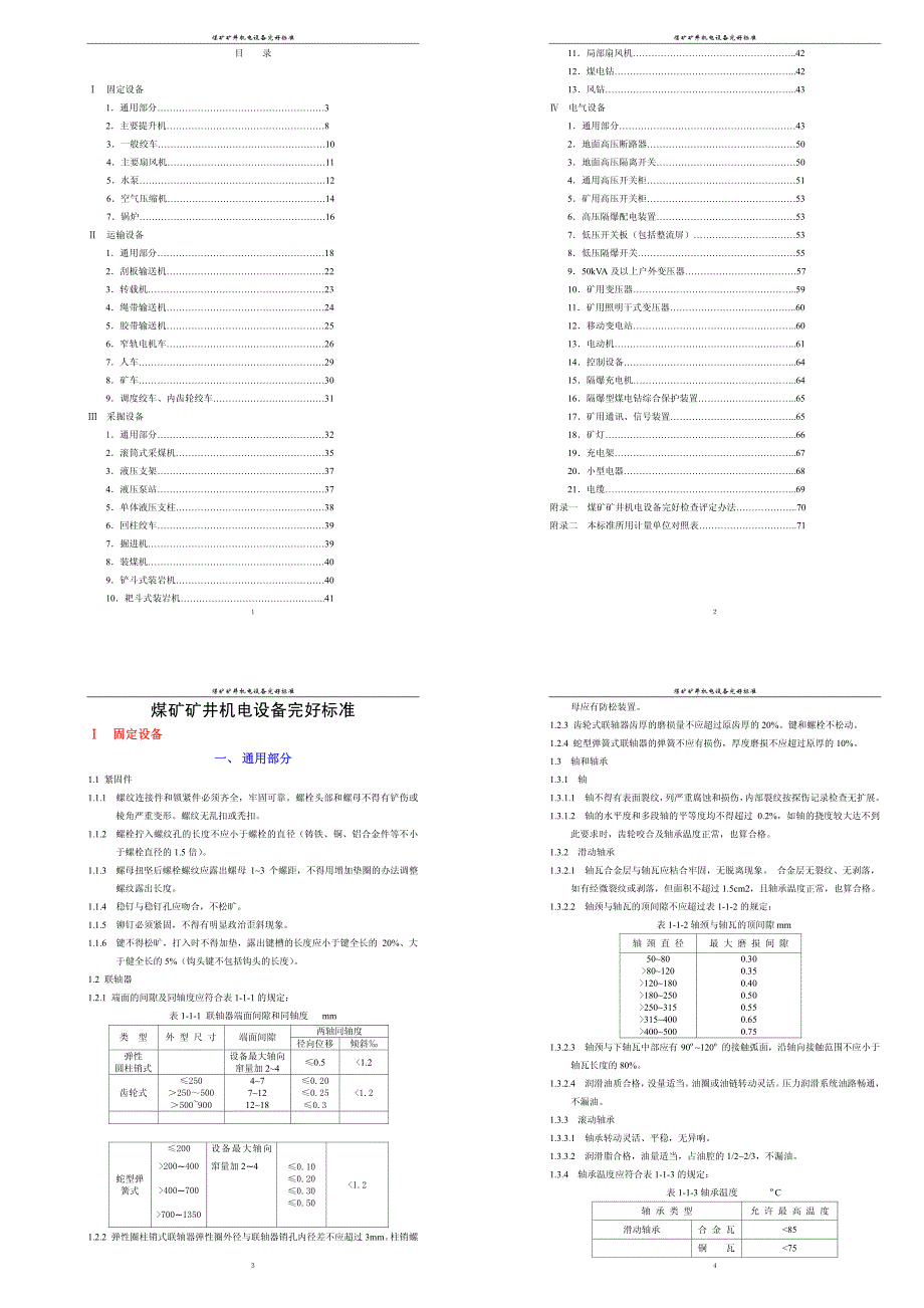 煤矿机电完好标准完整_第1页