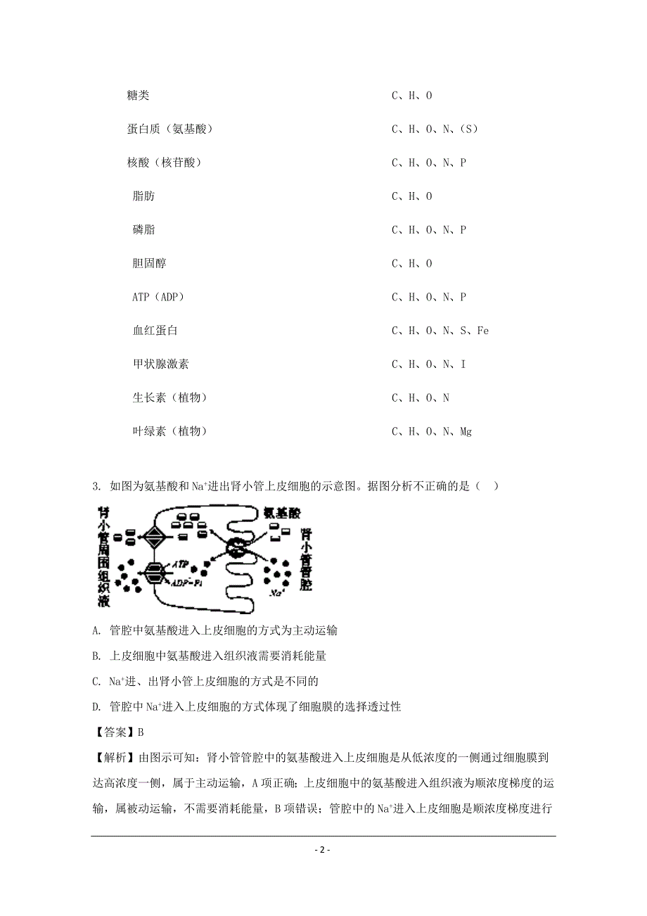 江苏省2019-2020年高三下学期第一次月考生物试卷_第2页