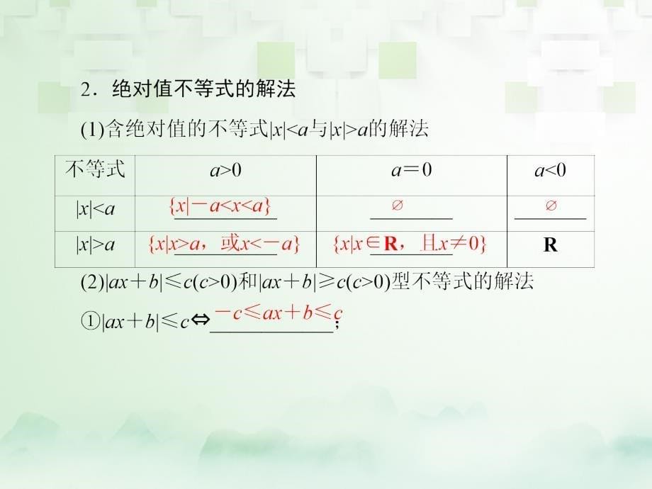 2018年高考数学一轮复习 不等式选讲优质课件 文 新人教A版选修4-5_第5页