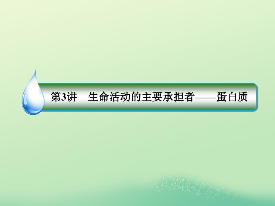 2019年高考生物一轮复习 1-1-1-3 生命活动的主要承担者——蛋白质优质课件_第1页