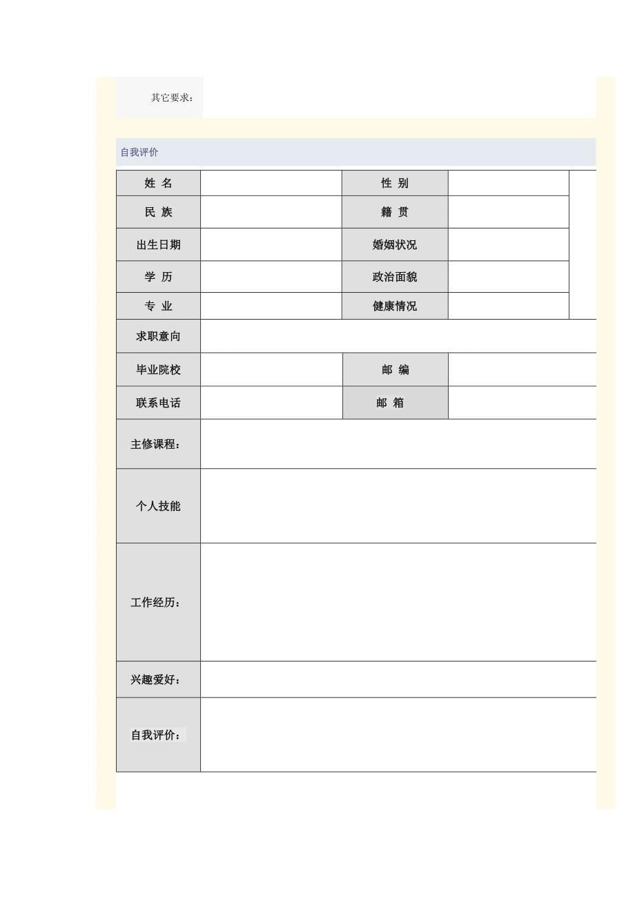 （求职简历模板）各专业应届生简历模板(DOC 71页)_第5页