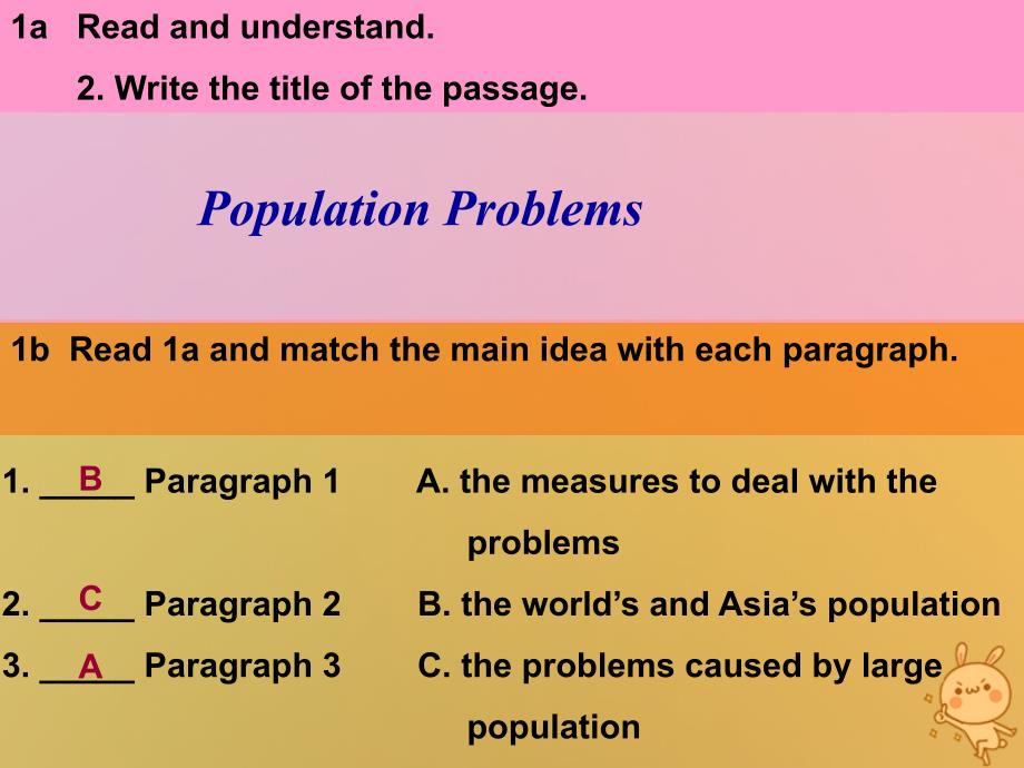 福建省莆田市涵江区九年级英语上册 Unit 1 The Changing World Topic 2 The population in developing countries is growing faster Section C优质课件 （新版）仁爱版_第4页