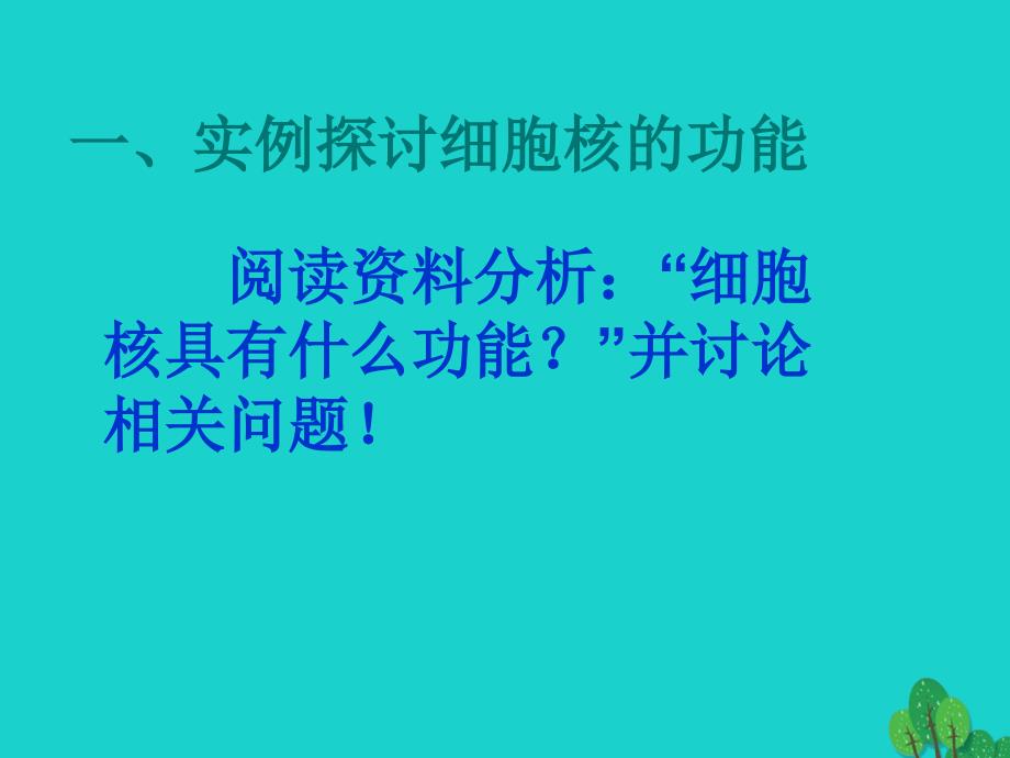 贵州省遵义市高一生物 细胞核—细胞的控制中心优质课件_第2页