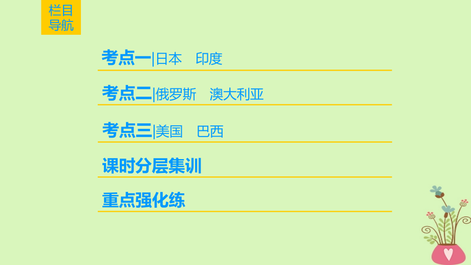 2019版高考地理一轮复习 第12章 世界地理 第3节 世界重要国家课件 中图版_第2页