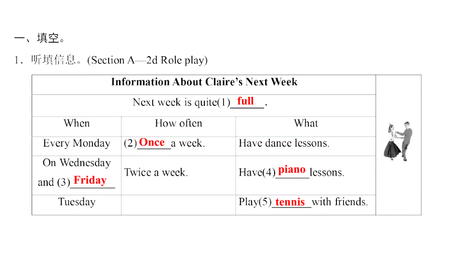 2018八年级英语上册 Unit 2 How often do you exercise Part 2 Section A（课后）课件 （新版）人教新目标版_第2页