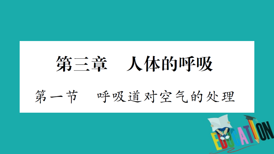 2018七年级生物下册 第四单元 第3章人体的呼吸习题课件 （新版）新人教版_第1页