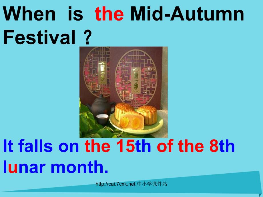 六年级英语上册 Unit 4 The Mid-Autumn Festival is coming..课件1 湘少版_第2页