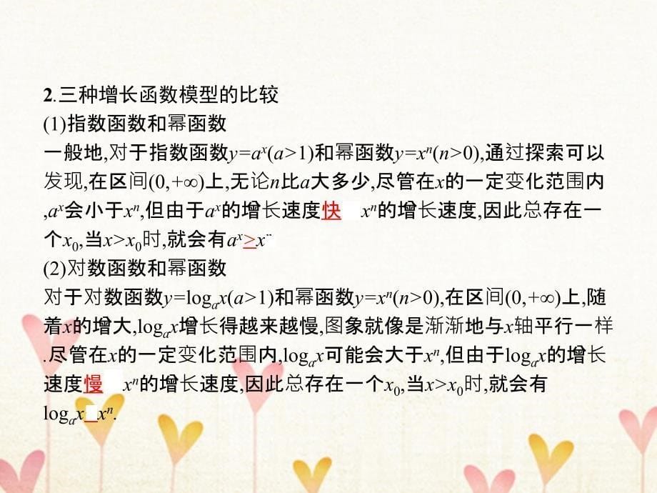 高中数学 第三章 函数的应用 3.2 函数模型及其应用 3.2.1 几种不同增长的函数模型课件2 新人教A版必修1_第5页