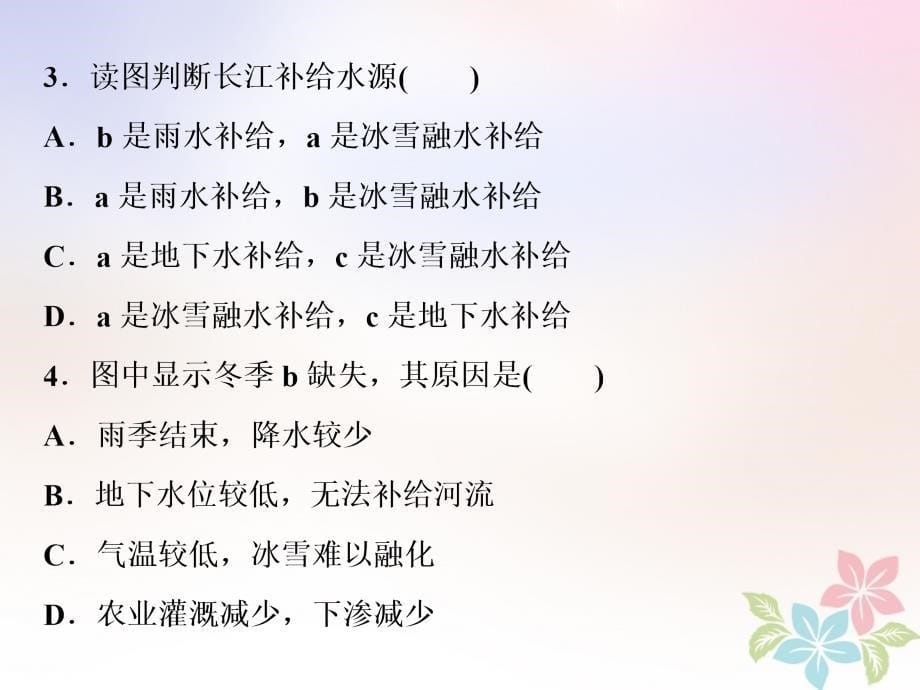 2018年高考地理二轮复习 第11讲 自然界的水循环和水资源的合理利用知能训练达标检测课件_第5页