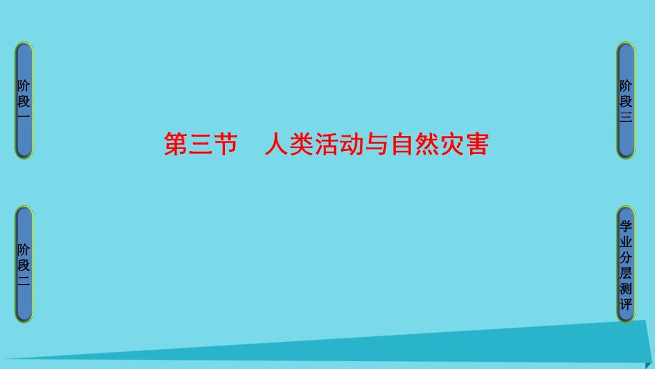 2017高中地理 第1章 自然灾害概述 第3节 人类活动与自然灾害课件 湘教版选修5_第1页