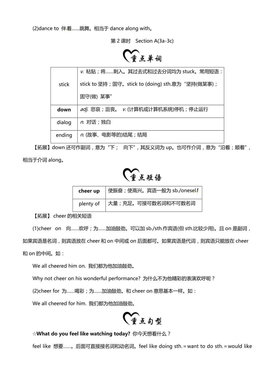 2019秋人教版九年级英语上册：Unit 9 基础知识梳理_第2页