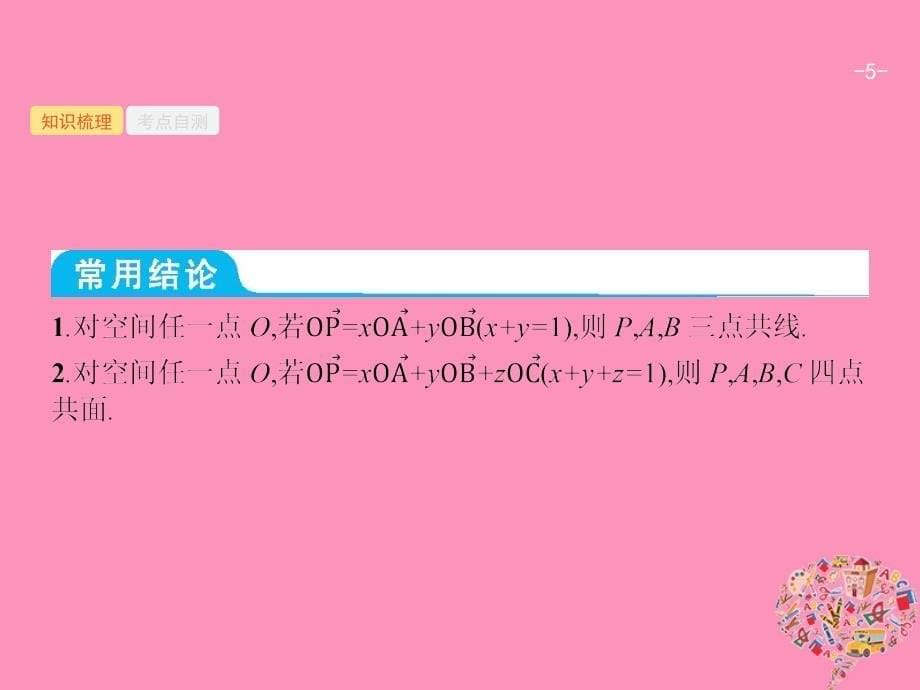 2019高考数学一轮复习 8.6 空间向量及其运算课件 理 新人教B版_第5页