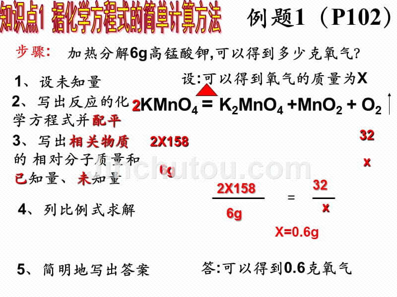 【人教版】九年级化学上册：5.3《利用化学方程式的简单计算》ppt课件_第4页