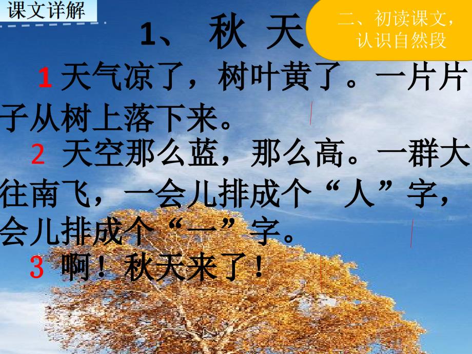 （公开课课件）一年级上册语文《秋天》课件_第3页