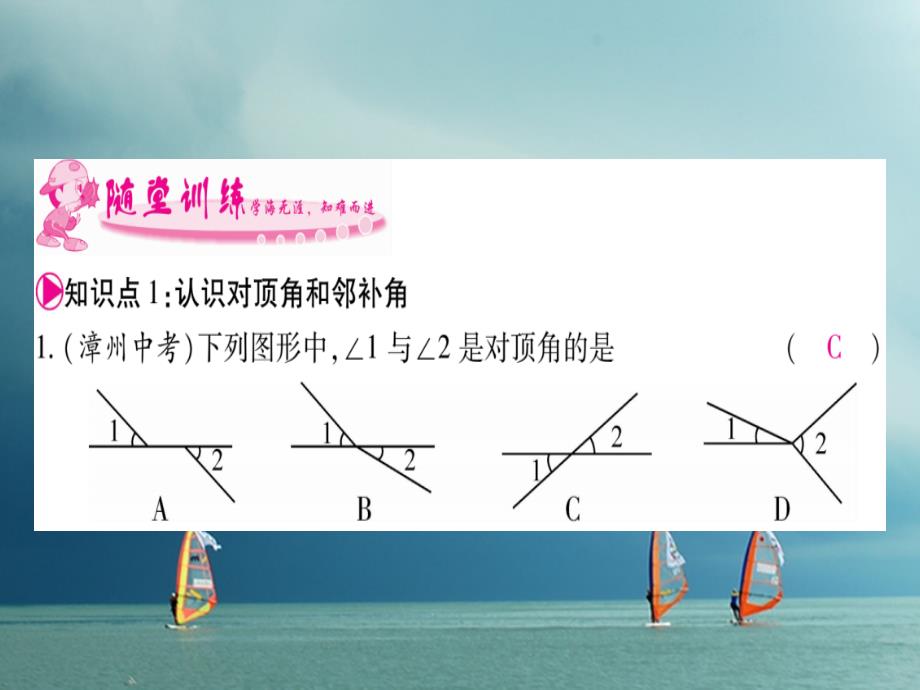 2018春七年级数学下册 第5章 相交线与平行线 5.1 相交线习题课件 （新版）新人教版_第3页