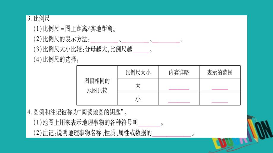 （广西贵港专用）2018中考地理总复习 考点梳理 七上 第2章地图课件 商务星球版_第3页