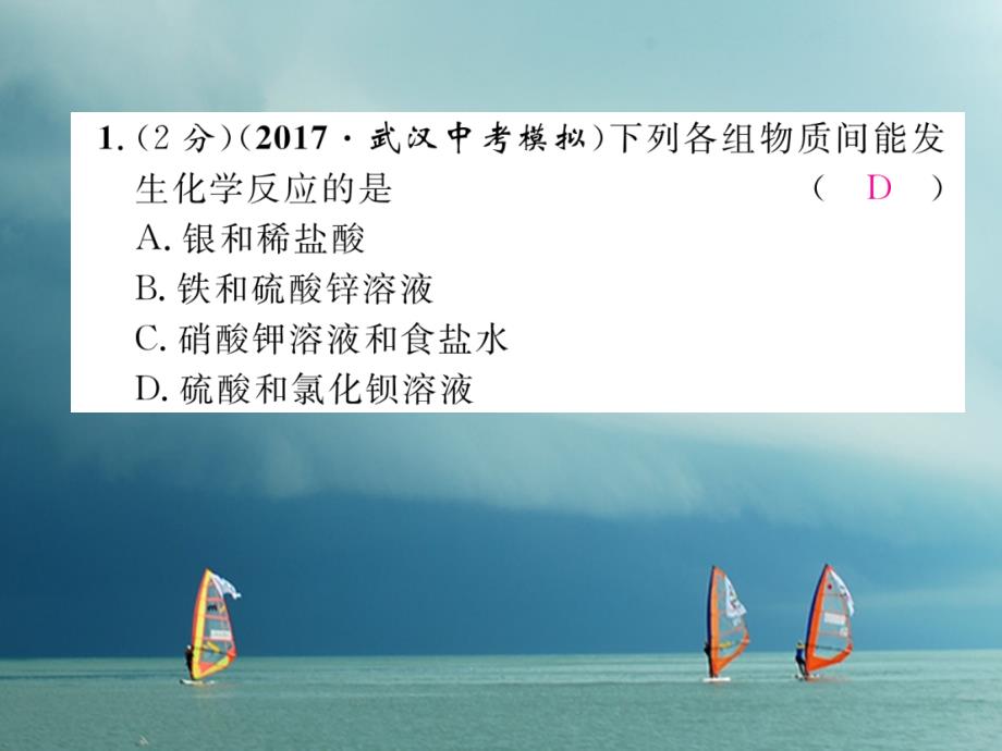 2018春九年级化学下册 双休作业（七）作业课件 （新版）新人教版_第2页