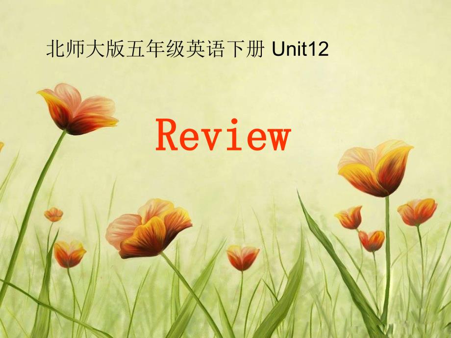 北师大【一起】小学英语五（下册）《unit 12 Review》PPT课件 (5)_第1页