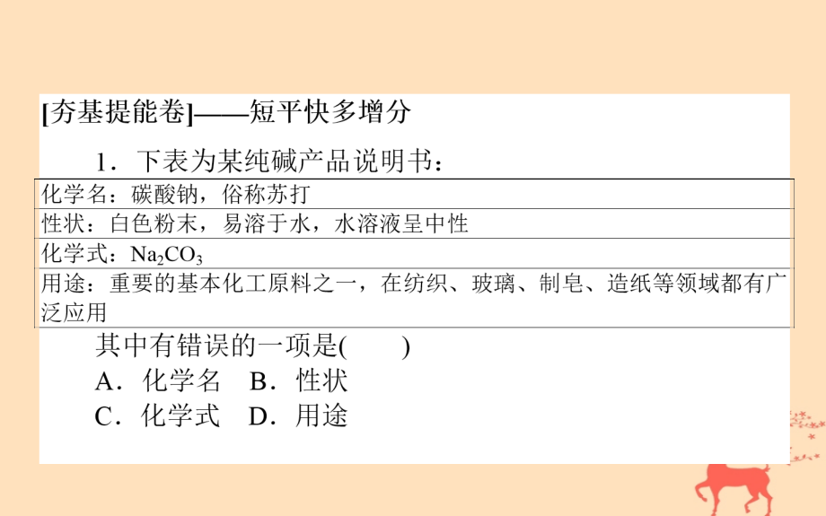 2019版高考化学总复习 刷题周测练课件04_第2页