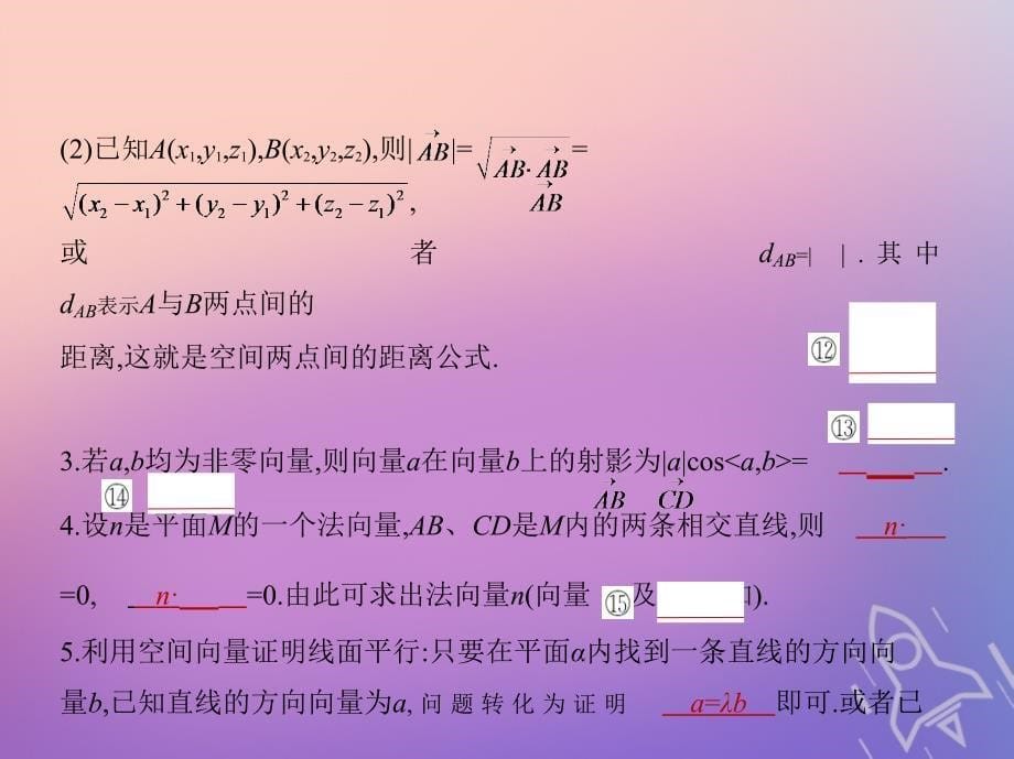 （浙江专版）2019版高考数学一轮复习 第八章 立体几何 8.5 空间向量及其应用课件_第5页