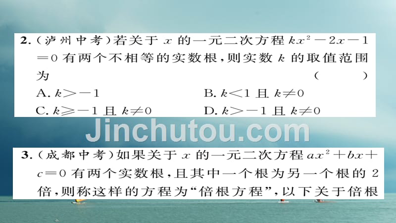 2018春九年级数学下册 期末专题复习 专题5 一元二次方程及其应用作业课件 （新版）华东师大版_第3页