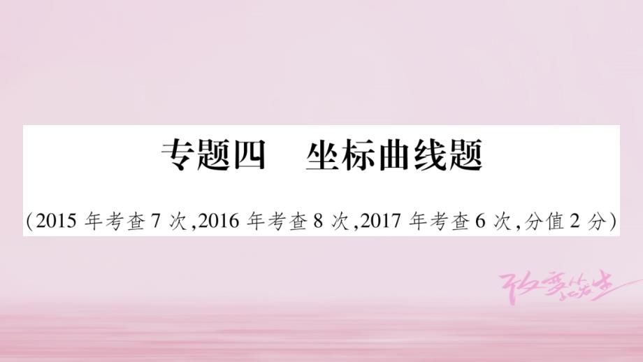 （四川专版）2018中考化学总复习 第二部分 题型专题突破 专题4 坐标曲线题课件_第1页