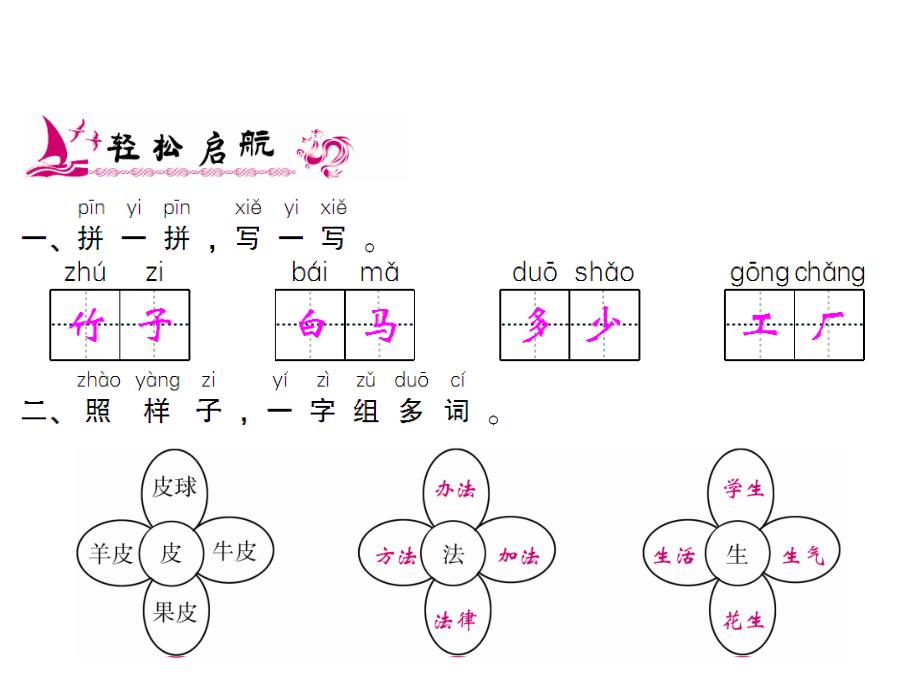 人教（部编版）一年级上册语文第8单元 语文园地八 (共7张PPT)_第2页