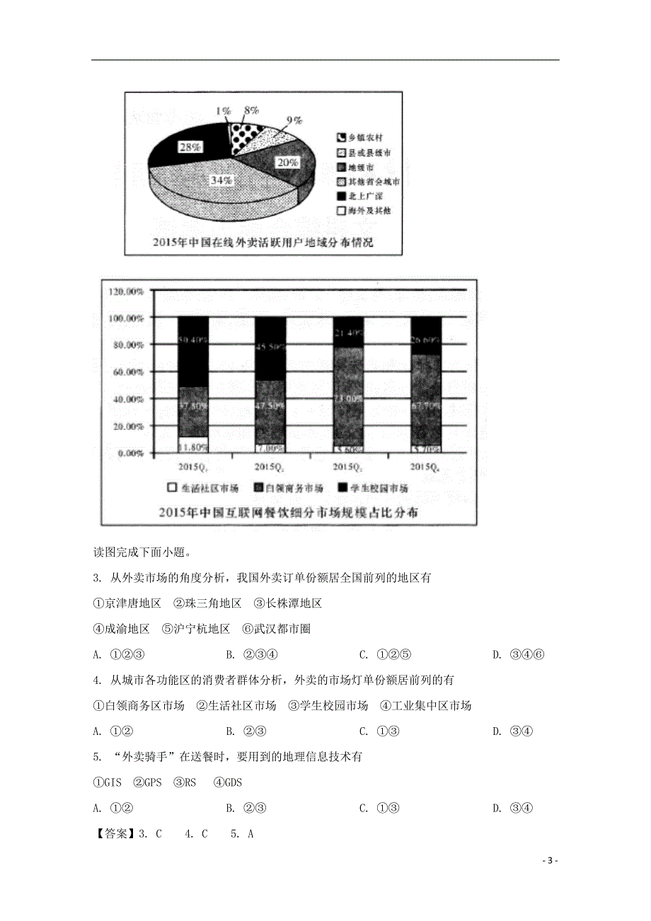 湖南省长沙市2019届高三地理上学期月考试题（七）（含解析）_第3页