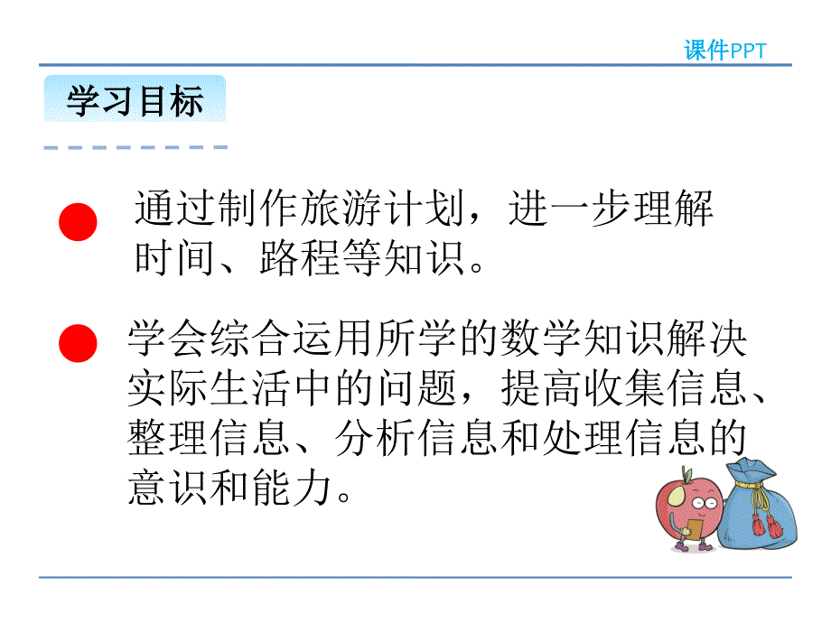 新人教版六年级下册数学教学课件-6.11综合与实践(2)北京五日游_第3页