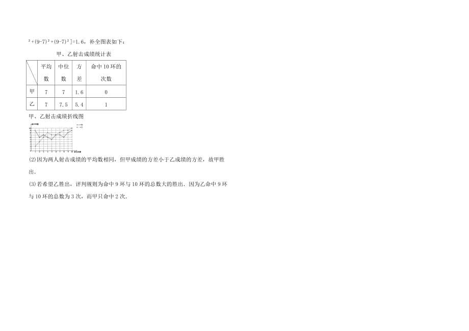 2020人教版数学八年级下册20.2数据的波动程度同步练习（解析版）_第5页