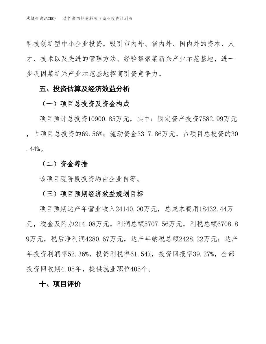 改性聚烯烃材料项目商业投资计划书（总投资11000万元）.docx_第5页