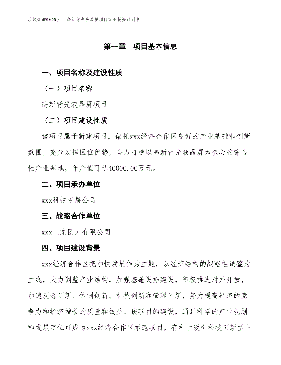 高新背光液晶屏项目商业投资计划书（总投资20000万元）.docx_第4页