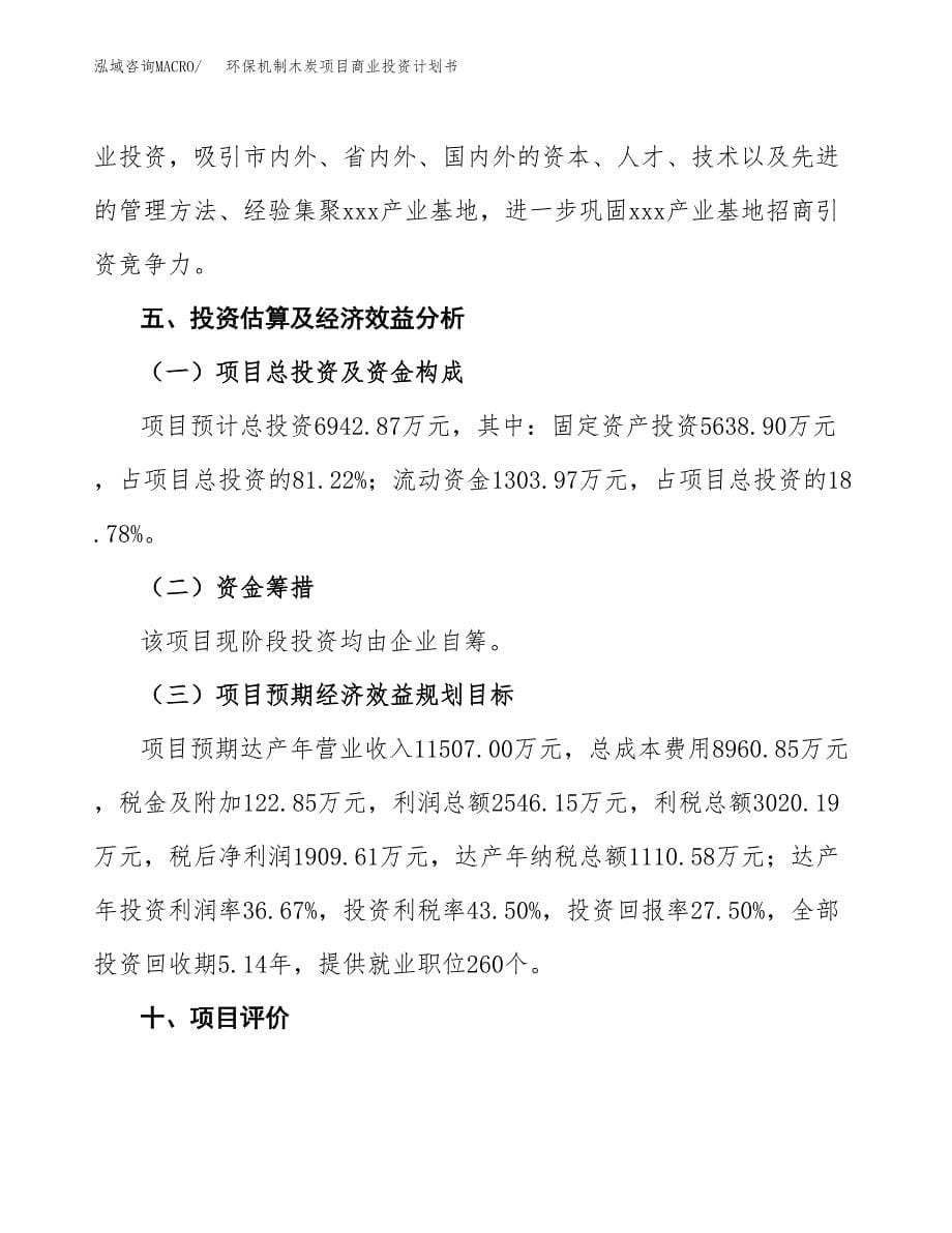 环保机制木炭项目商业投资计划书（总投资7000万元）.docx_第5页