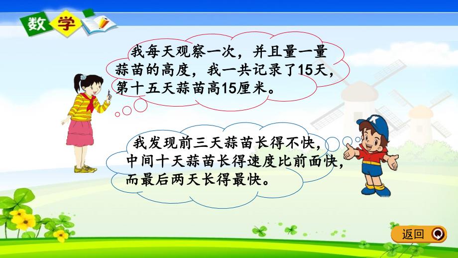 北师大版四年级下册数学《6.2 栽蒜苗一1》PPT课件_第3页