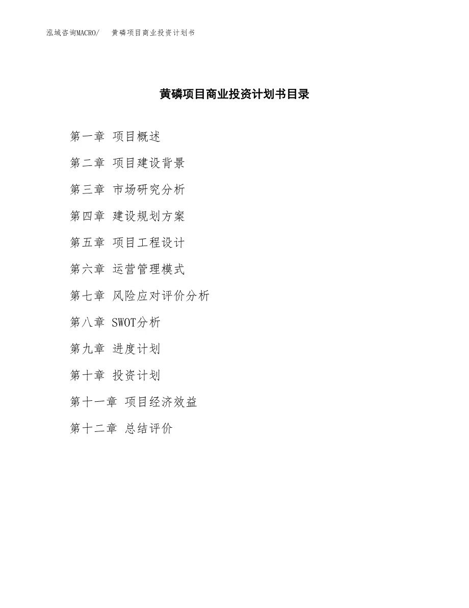 黄磷项目商业投资计划书（总投资18000万元）.docx_第2页