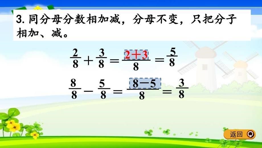 冀教版版三年级下册数学《整理与评价.3 分数的初步认识》PPT课件_第5页