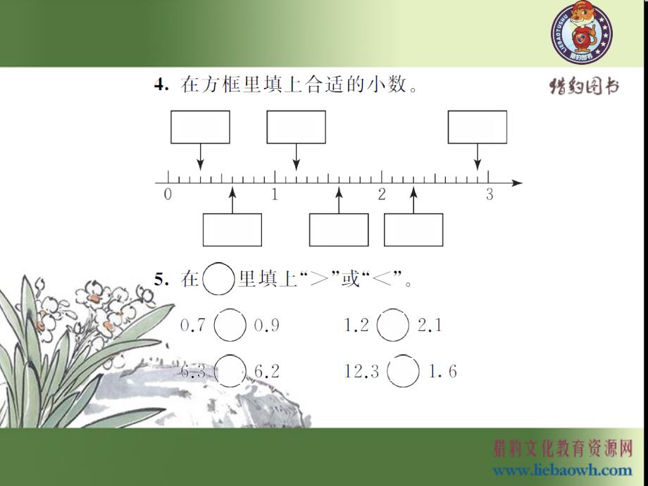 新人教版三年级下册数学课时练-9.9小数的初步认识复式统计表_第3页